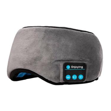 Imagem de Máscara Dormir Sem Fio Fone De Ouvido Bluetooth Viagem Confortável Rel