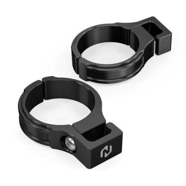 Imagem de NICECNC Mangueira de garfo frontal preta de 2 peças compatível com Surron light bee X/S Suporte de linha de freio de superfície à prova de ferrugem compatível com Segway X160/X260 See Fitment