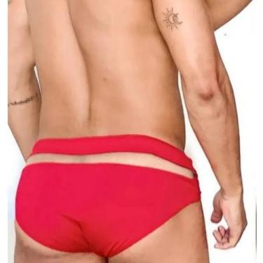 Imagem de sunga sexy slip com tule transparência na parte de trás - ALVEZ ALVES 