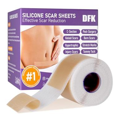 Imagem de Folhas de silicone para cicatrizes, fita de silicone para cicatrizes profissionais, tiras de silicone reutilizáveis, folhas de cicatriz de silicone macio para cicatrizes cirúrgicas, queloide