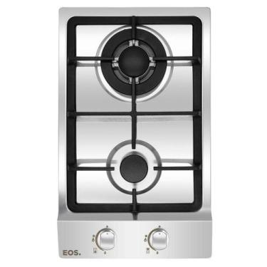 Imagem de Cooktop Dominó a Gás 2 Bocas EOS Chama Tripla Inox ECG02 Bivolt, Bivol