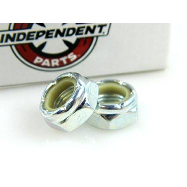 Imagem de Independent Kingpin Nuts Silver for Skateboard Longboard Trucks 2 pc Set