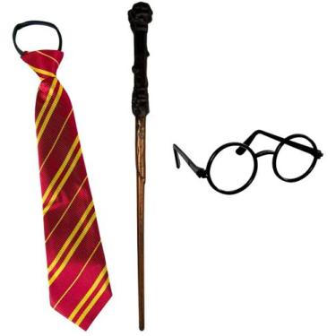 Imagem de Kit Varinha Óculos E Gravata Harry Potter P/ Festa Fantasia - D Presen