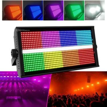 Imagem de Stroboscópio Profissional 960 LEDs RGBW DMX Bivolt Potência e Efeitos 