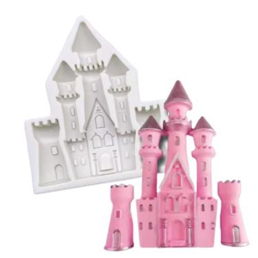Imagem de Molde Silicone Castelo Princesa Reino Rainha Principe Coroa - Luyke
