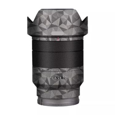 Imagem de Adesivo de lente de câmera para Sony FE 12-24 mm F4 G Macro Coat Wraps Película Protetora Vinil Decalque Skin 12-24 4 (Triângulo Preto)