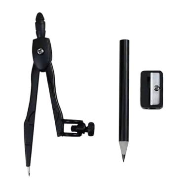 Imagem de Nishiyuenyi Compasso de desenho para geometria Kit de compasso de metal portátil leve ferramenta de desenho portátil conjunto de geometria para escritório de