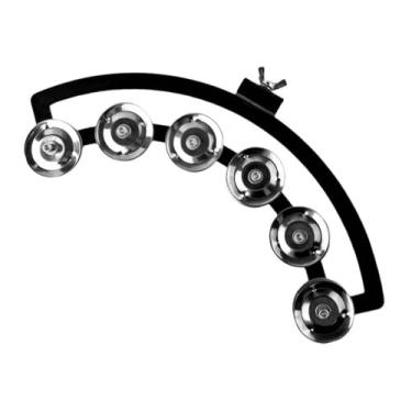 Imagem de oshhni Prato Hi Hat Pandeiro Sino de Mão Chocalho Instrumento de Percussão de Metal Portátil Caixa Pandeiro para Compositores Cantores de Festa, L