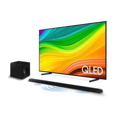 Imagem de Smart Big TV 75&quot; QLED 4K 75Q60D 2024 + Soundbar HW-S800D
