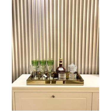Imagem de Bandeja Decorativa Bronze Espelhada Grande Luxo 60x30 - Inova Decor