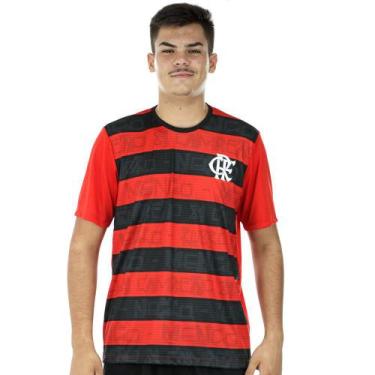 Imagem de Camisa Braziline Flamengo Shout Vermelha e Preta - Masculina, Vermelho