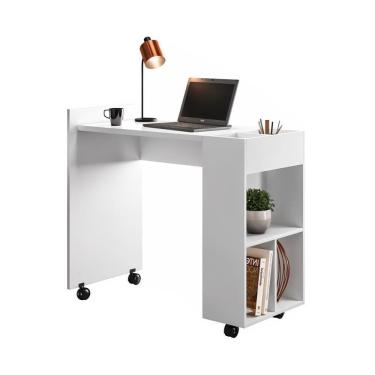 Imagem de Escrivaninha Para Computador Alessa 2 Nichos Modulo-2 Branco
