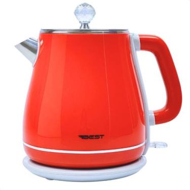 Imagem de Chaleira Jarra Bule Elétrica Térmica Best Vermelho Colors 1.8L Moderna