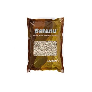 Imagem de LANDEN Betanu Aquascape Areia para paisagem de aquário, cascalho cosmético natural, areia decorativa para tanque de peixes, cascalho de cor clara 3-5 mm 2L (3,2 kg)