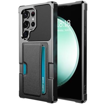 Imagem de HJZSZX Capa tipo carteira com compartimento magnético para cartão Galaxy A25 5G (para Galaxy A25 5G/preto)