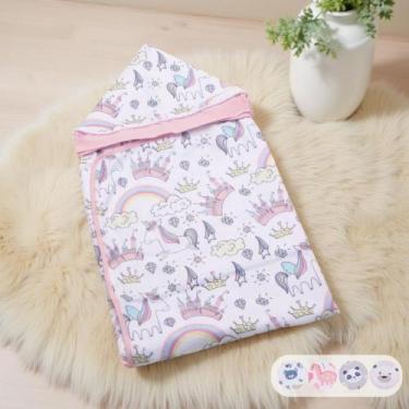 Imagem de Toalha De Banho Para Bebe Estampada Com Capuz Menino Menina - Maria's 