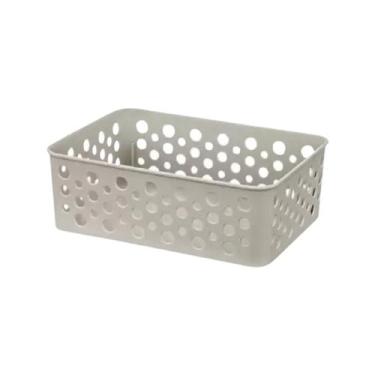Imagem de Cesto Empilhável Organizador Design Pequeno Moderno Versátil Lavanderi