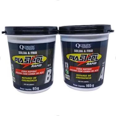 Imagem de Solda a Frio Plasteel Rapid 1:1 250g Tapmatic