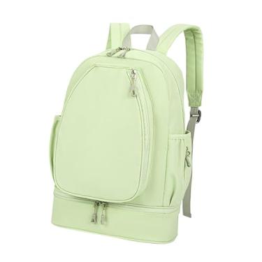 Imagem de Fenteer Bolsa de tênis com compartimento para sapatos, mochila para laptop, bolsa para armazenamento de equipamentos, mochila de ginástica, bolso lateral para, Verde
