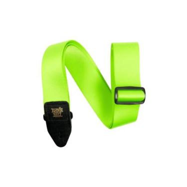 Imagem de Correia guitarra poliester verde neon c/ ponta em couro p05320 ernie b