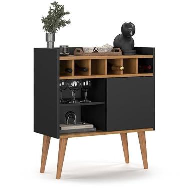 Imagem de Aparador Retrô Buffet Bar Bar(FLORENÇA - PRETO/NATURE)