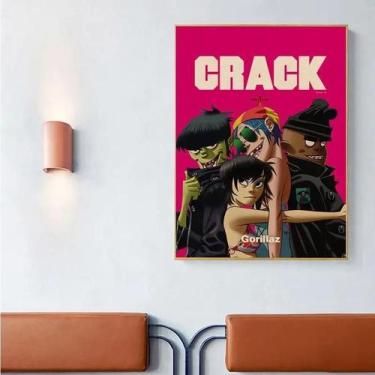 Imagem de Adesivo De Pôster De Papel Kraft Vintage Gorillaz Hip Hop, Decoração D