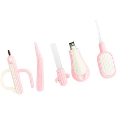 Imagem de Kit Cuidados Higiene para Bebês com Estojo Rosa [5 Peças]