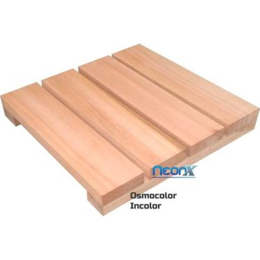 Imagem de Deck de Madeira Modular 30x30 Cm Réguas 7 cm NeonX Com Pintura, Osmoco