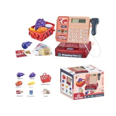 Imagem de Brinquedo De Caixa Registradora Para Crianças, Simulação De Caixa De S