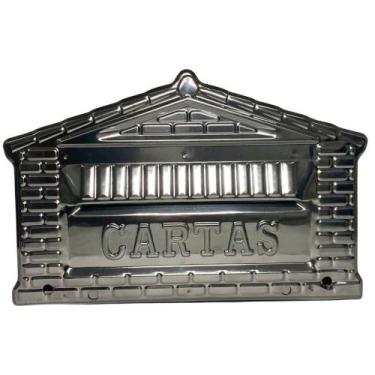 Imagem de Caixa De Correios Tijolinho Toda Em Inox Grande 20x25x12cm Cromado - N