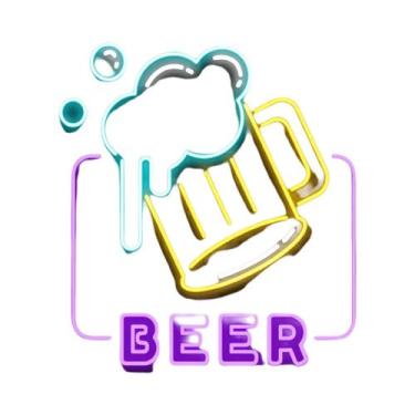 Imagem de Placa De Metal Neon Para Alimentos E Bebidas, Decoração De Parede Para