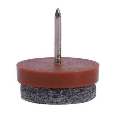 Imagem de Fafeicy Almofada de Feltro, Prego sobre Protetores de Piso de Mobiliário Com Feltro para Serviço Pesado, Mesa de de Cadeira Desliza, Marrom 24 Mm para Pisos de Madeira e Tapetes (Marrom)