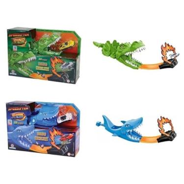 Imagem de Pista De Corrida E Carrinho De Brinquedo Dinossauro Tubarão (VERDE)