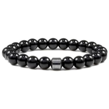 Imagem de GIGB PBDK Pulseira antiálcool para mulheres e homens, pulseira mágica com contas para parar de beber, obsidiana, olho de tigre, pulseira antiansiedade, ajuda a aliviar a ansiedade. Joias, Medium