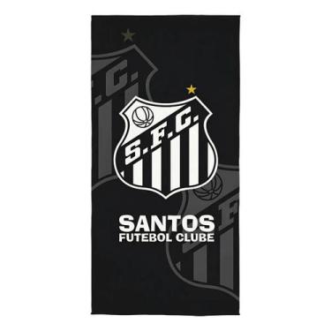 Imagem de Toalha De Banho Lepper Aveludada Estampada Times De Futebol, Santos
