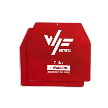 Imagem de Placas de peso WFT - Par de aço para coletes pesados - serve para WFT e a maioria dos coletes - Ideal para corrida, cross training e exercícios de força (vermelho, 6,4 kg)