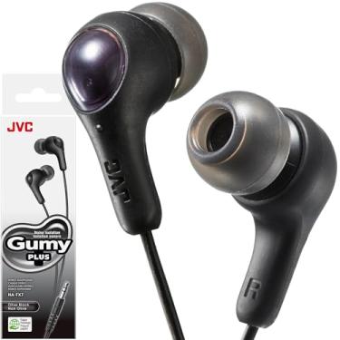 Imagem de JVC Fones de ouvido gomosos com embalagem de papel, som potente, ajuste confortável e seguro, fones de ouvido de silicone P/M/G - HAFX7BN (preto)