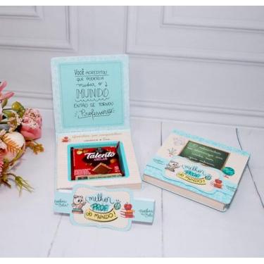 Imagem de Lembrancinha Dia Dos Professores Caixinha Para Mini Talento Pegue e Monte (20 unidades Verde Unissex)