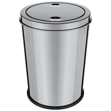 Imagem de Lixeira Euro Design com Tampa Basculante Inox - 5L