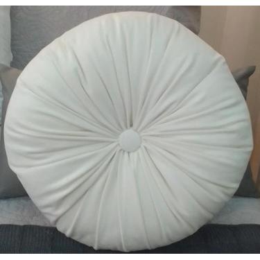 Imagem de Almofada Redonda Capitonê Zafu - Almophadaria, Cru