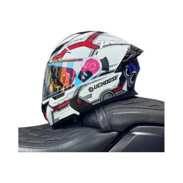 Imagem de Capacete De Motocicleta Unissex Aprovado Pelo DOT Com Visor Duplo Prot