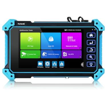 Imagem de Rsrteng Testador de câmera IP 8K, IPC-5200 Plus 8MP AHD CVI TVI SDI CVBS teste de câmera IP 4K HD monitor de vídeo tela sensível ao toque IPS de 5 polegadas compatível com teste IPC POE PTZ RS485 HD e