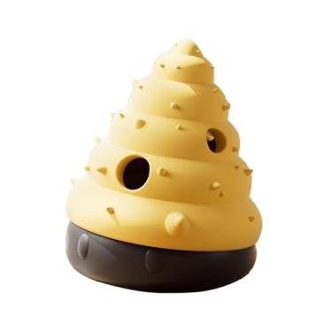 Imagem de KiBcsLic Brinquedo para cachorro com dispensador de comida, alimentador lento, treinamento, recompensa, habilidades de forrageamento, brinquedo de mastigação, Concha
