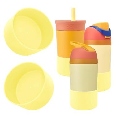 Imagem de 2 peças de bota protetora de silicone compatível com garrafa de água Owala Kids de 473 g/396 g e copo de 340 g, protetor de capa de proteção antideslizante e antiarranhões para crianças