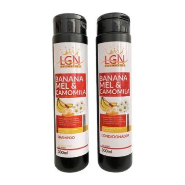 Imagem de Shampoo e Condicionador Banana, Camomila e Mel 300ml - LGN Cosméticos