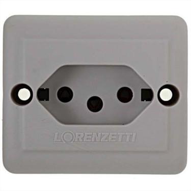 Imagem de Tomada 2p+t Pb 20a Retangular Sobrepor Cinza - 1713020 - Lorenzetti Tomada 2p+t Retangular Sobrepor Cinza 20a