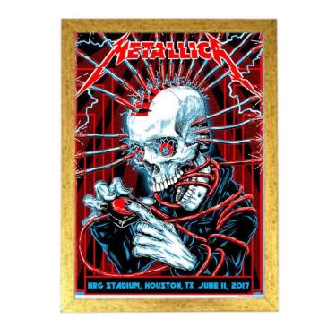 Imagem de quadro poster com moldura rock classico metallica d8126