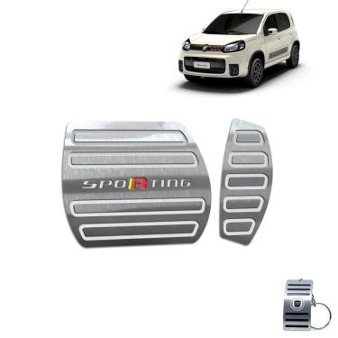 Imagem de Pedaleira Automático Aço Inox Uno Sporting 2011 A 2018 Prata