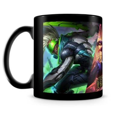 Imagem de Caneca League of Legends 100% Preta - Porcelana Personalizada - Amo Ca