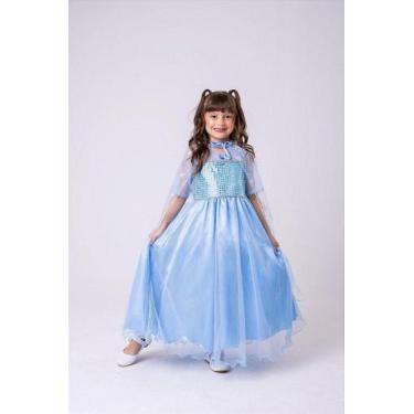 Imagem de Fantasia Longa da Elsa de Frozen para Crianças - Fabuloso Ateliê, 12, 